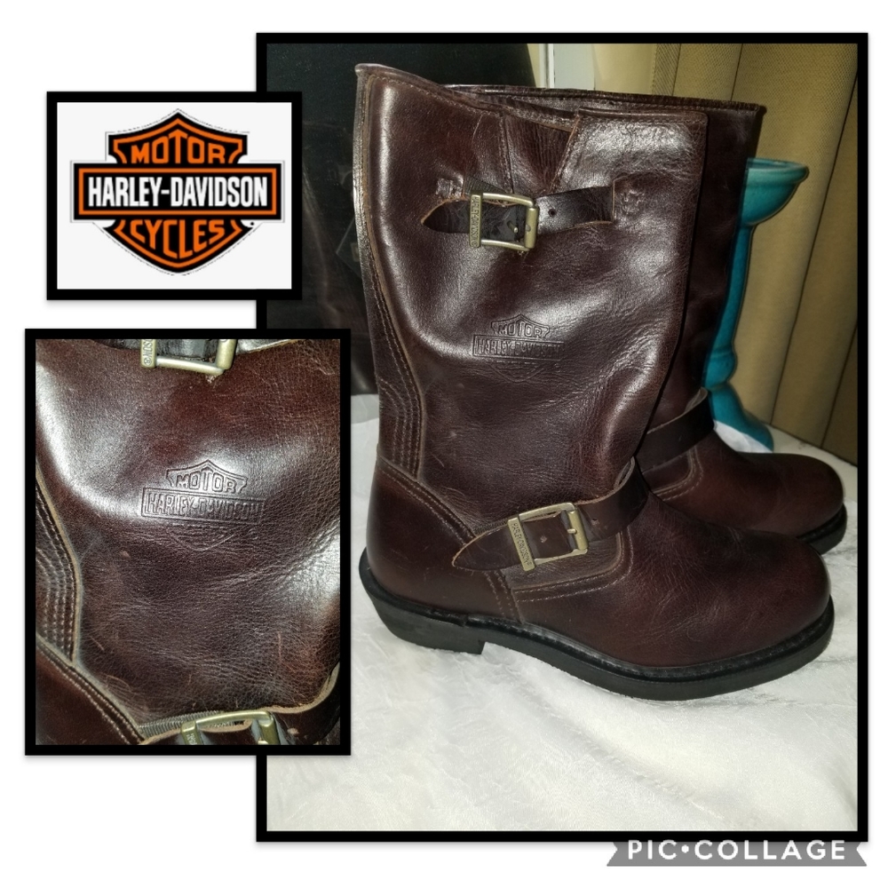 NWOT Brown Harley-Davidson Moto Boots